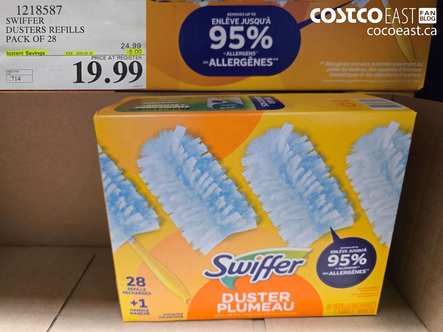 1218587 SWIFFER DUSTERS REFILLS PACK OF 28 ($5.00 INSTANT SAVINGS EXPIRES ON 2026-05-10) $19.99