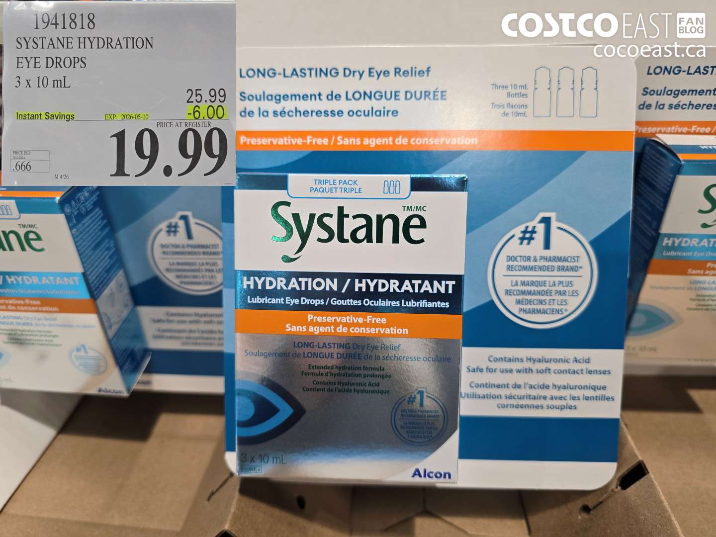 1941818 SYSTANE HYDRATION EYE DROPS 3 X 10 ML ($6.00 INSTANT SAVINGS EXPIRES ON 2026-05-10) $19.99