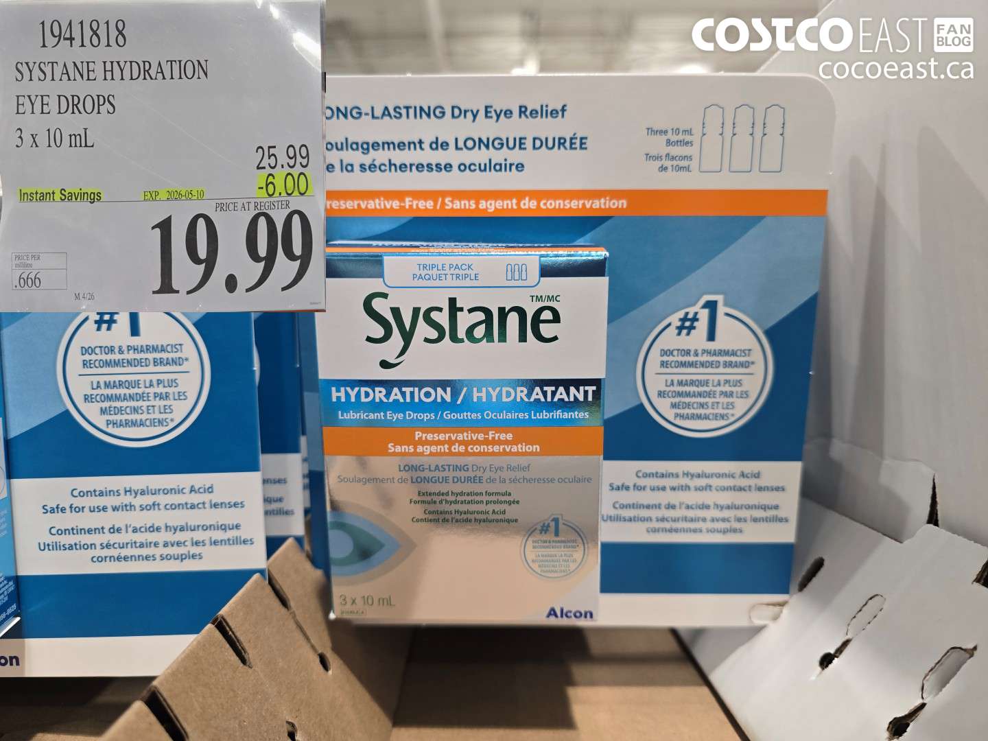 1941818 SYSTANE HYDRATION EYE DROPS 3 X 10 ML ($6.00 INSTANT SAVINGS EXPIRES ON 2026-05-10) $19.99