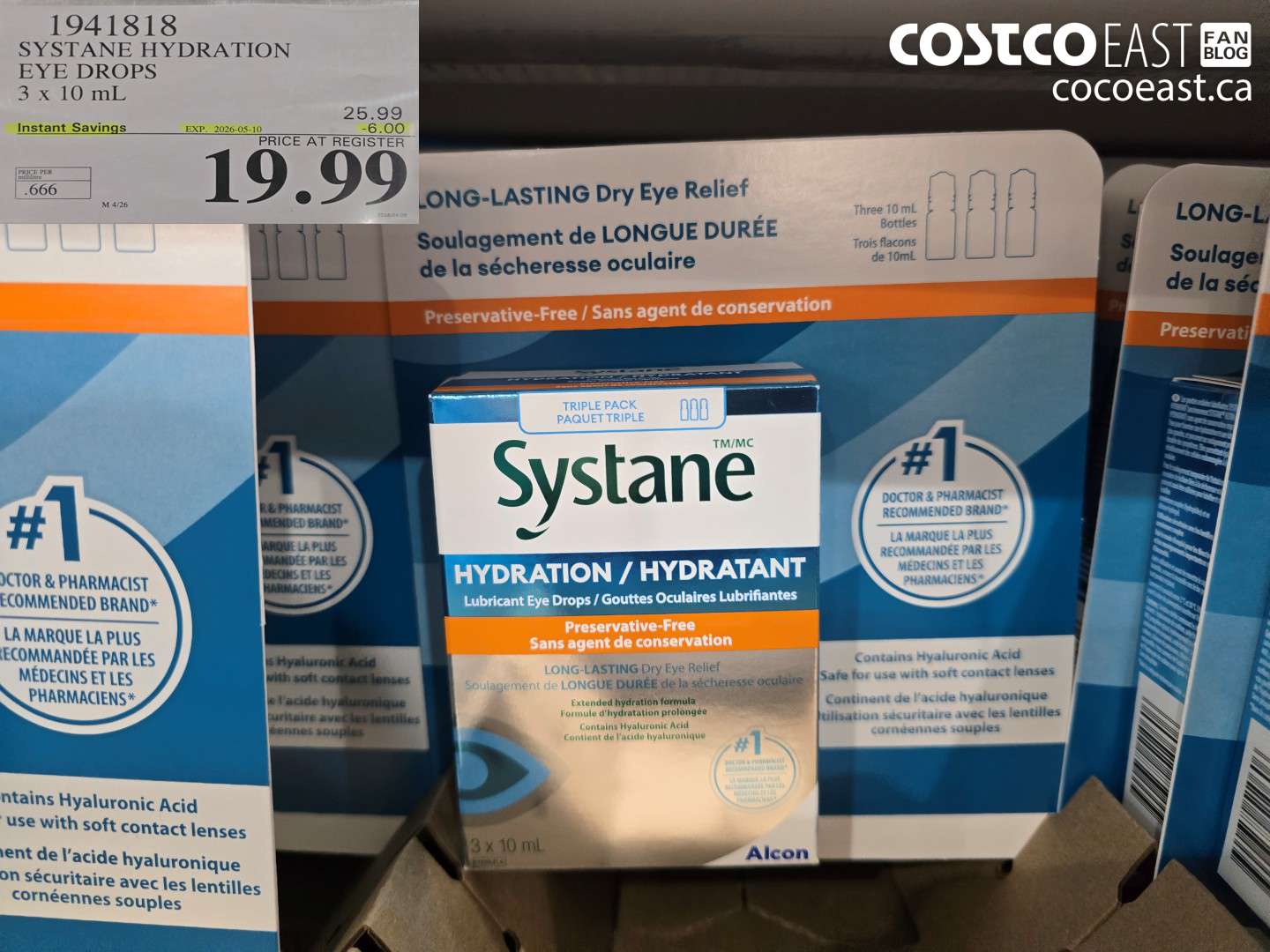 1941818 SYSTANE HYDRATION EYE DROPS 3 X 10 ML ($6.00 INSTANT SAVINGS EXPIRES ON 2026-05-10) $19.99