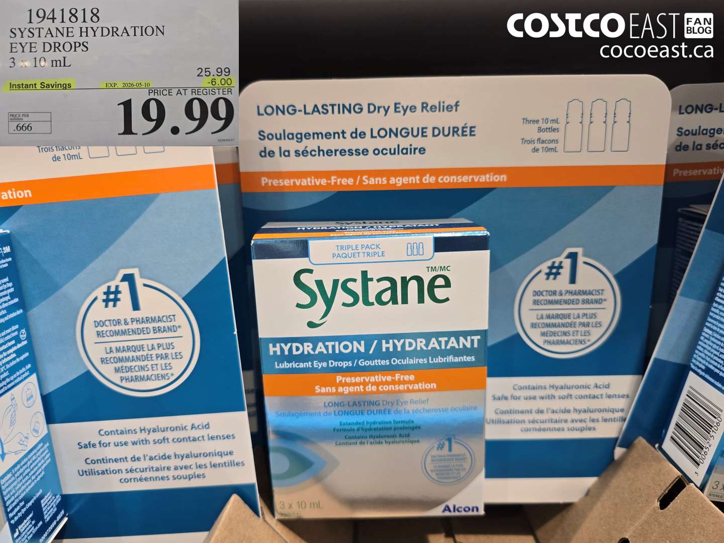 1941818 SYSTANE HYDRATION EYE DROPS 3 X 10 ML ($6.00 INSTANT SAVINGS EXPIRES ON 2026-05-10) $19.99