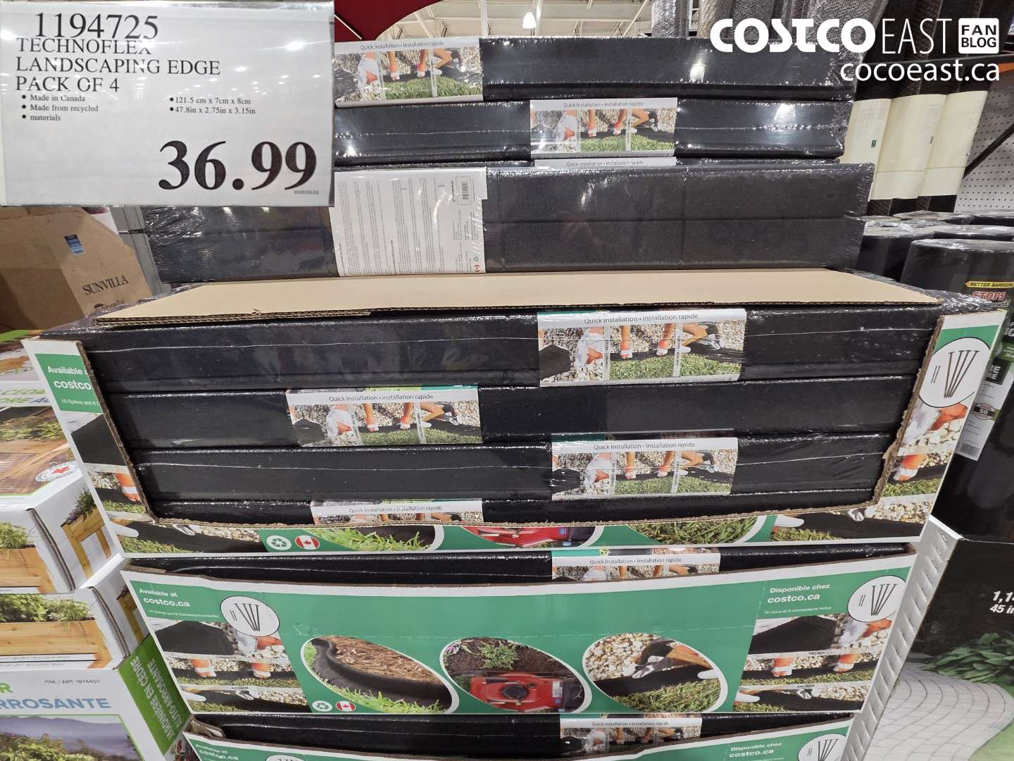 1194725 TECHNOFLEX LANDSCAPING EDGE PACK OF 4 $36.99