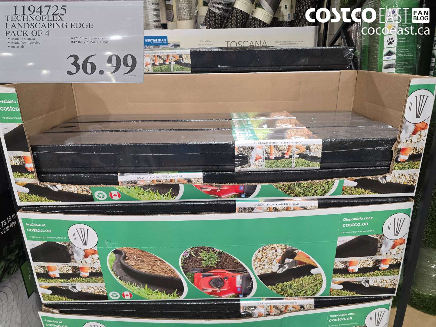1194725 TECHNOFLEX LANDSCAPING EDGE PACK OF 4 $36.99