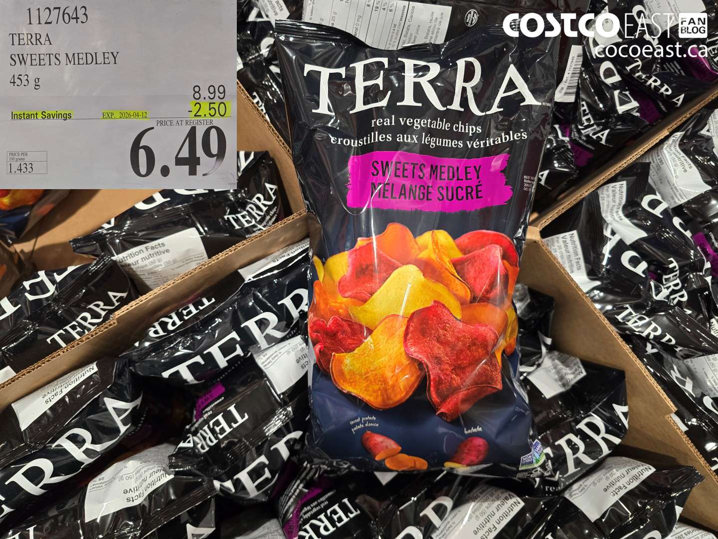 1127643 TERRA SWEETS MEDLEY 453 G ($2.50 INSTANT SAVINGS EXPIRES ON 2026-04-12) $6.49