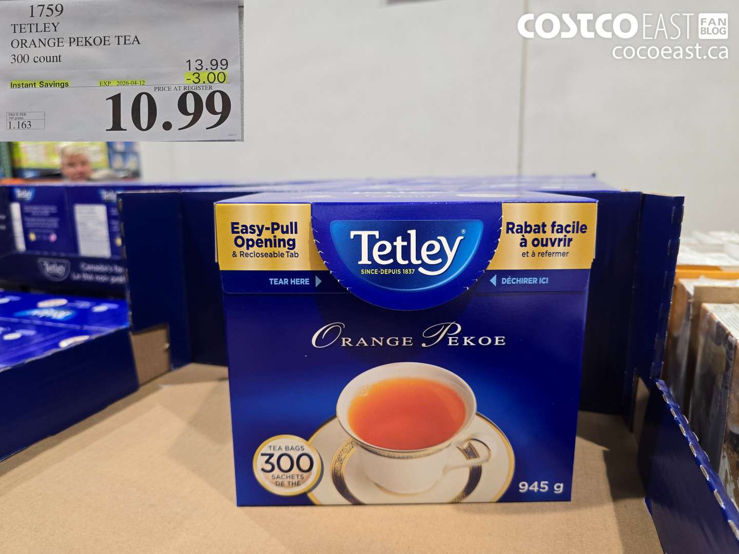 1759 TETLEY ORANGE PEKOE TEA 300 COUNT ($3.00 INSTANT SAVINGS EXPIRES ON 2026-04-12) $10.99