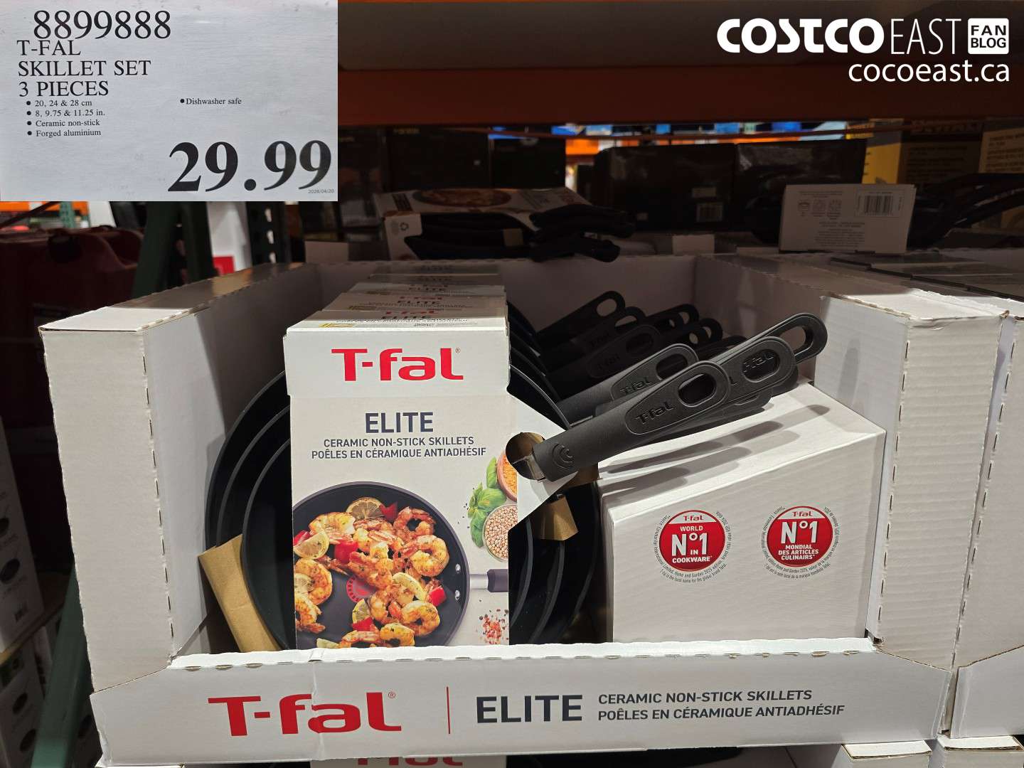 8899888 T-FAL SKILLET SET 3 PIECES $29.99