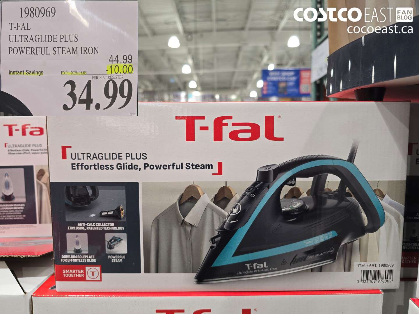 1980969 T-FAL ULTRAGLIDE PLUS POWERFUL STEAM IRON ($10.00 INSTANT SAVINGS EXPIRES ON 2026-05-03) $34.99
