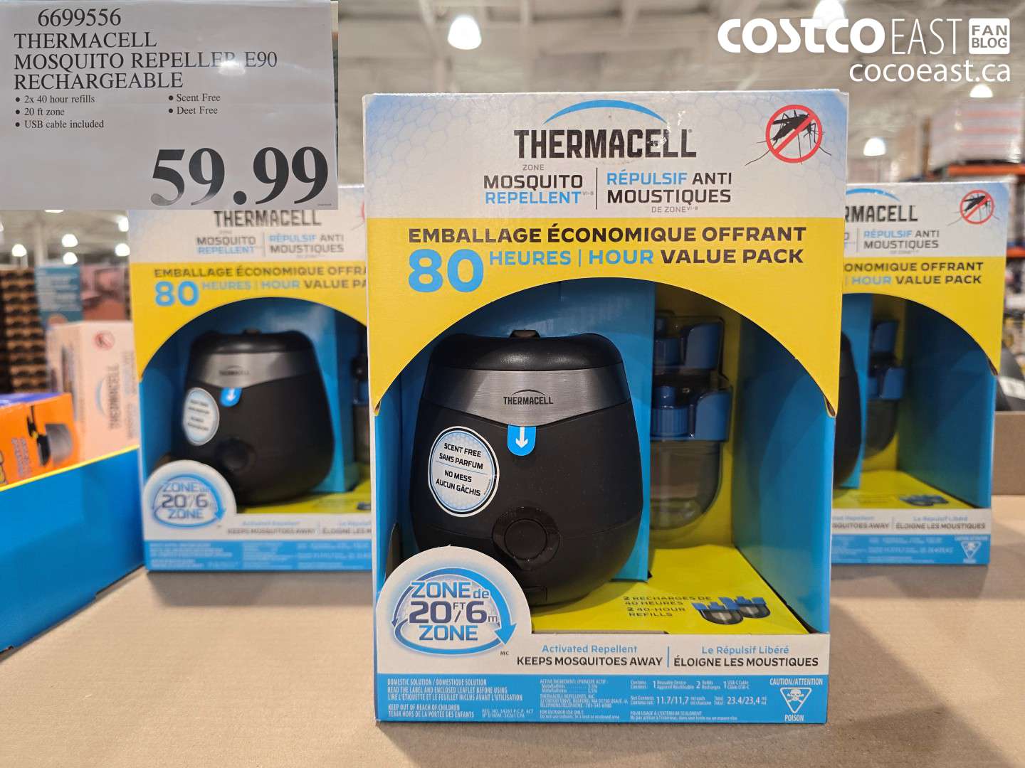 6699556 THERMACELL MOSQUITO REPELLER E90 RECHARGEABLE $59.99