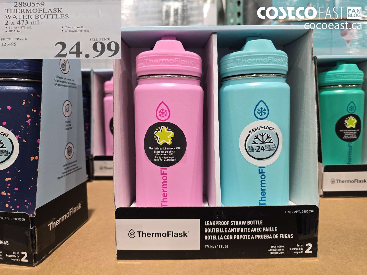 2880559 THERMOFLASK WATER BOTTLES 2 X 473 ML $24.99