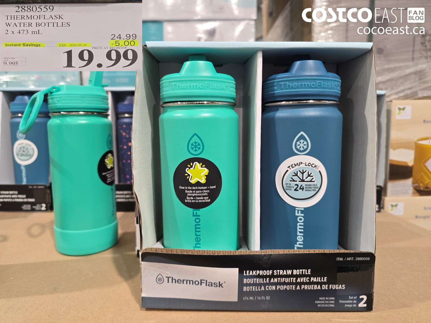 2880559 THERMOFLASK WATER BOTTLES 2 X 473 ML ($5.00 INSTANT SAVINGS EXPIRES ON 2026-05-10) $19.99