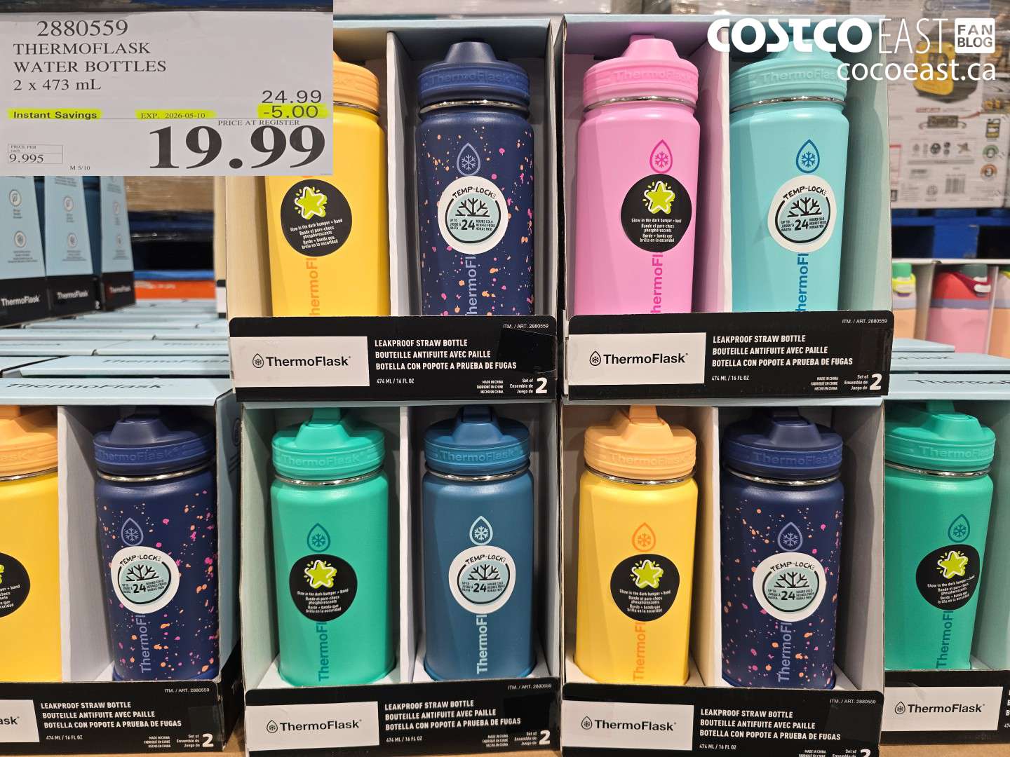 2880559 THERMOFLASK WATER BOTTLES 2 X 473 ML ($5.00 INSTANT SAVINGS EXPIRES ON 2026-05-10) $19.99