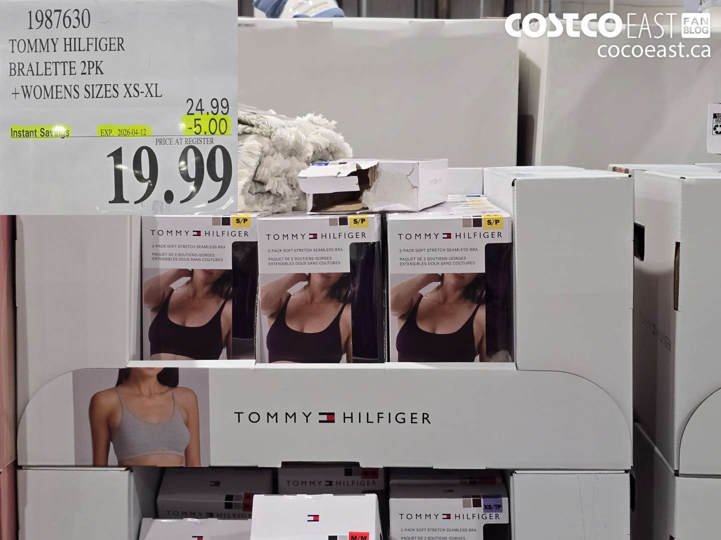 1987630 TOMMY HILFIGER BRALETTE 2PK + WOMENS SIZES XS-XL ($5.00 INSTANT SAVINGS EXPIRES ON 2026-04-12) $19.99