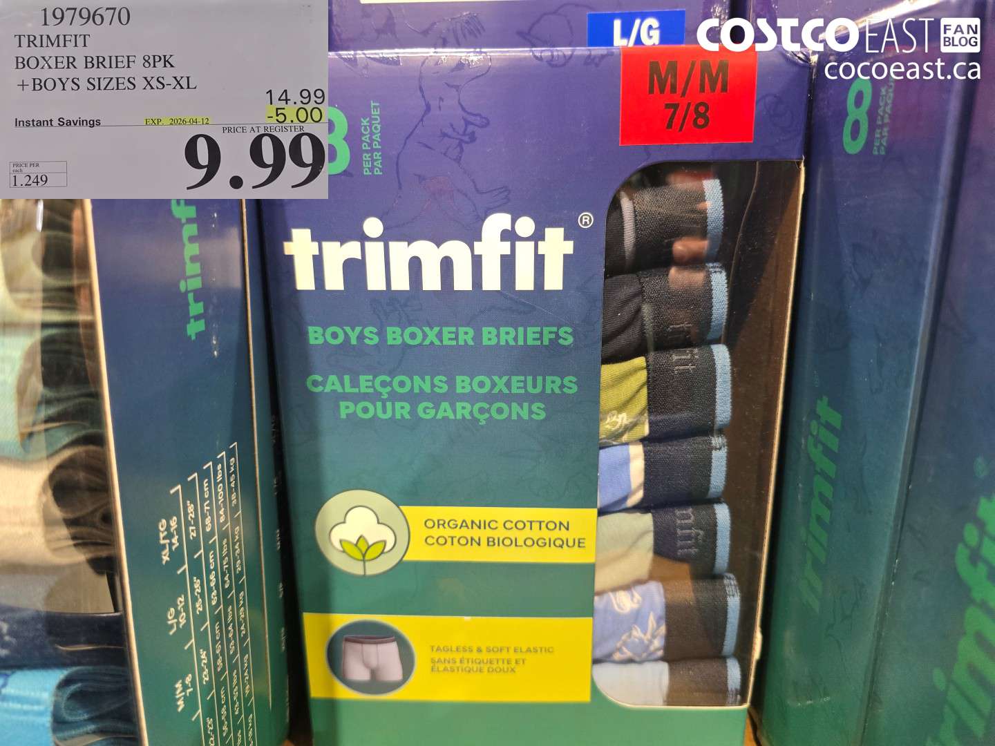 1979670 TRIMFIT BOXER BRIEF 8PK + BOYS SIZES XS-XL ($5.00 INSTANT SAVINGS EXPIRES ON 2026-04-12) $9.99