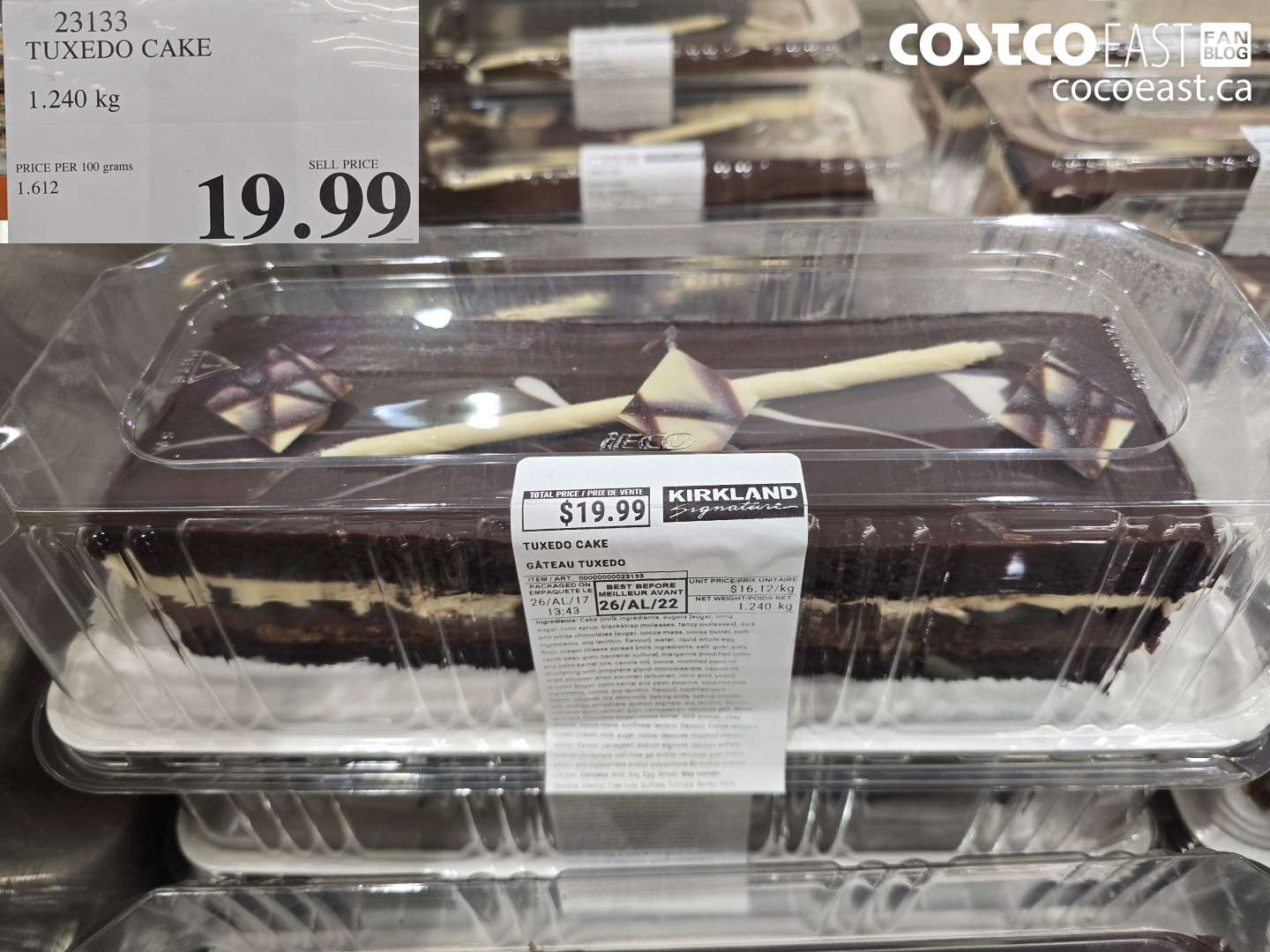 23133 TUXEDO CAKE 1.240 KG $19.99