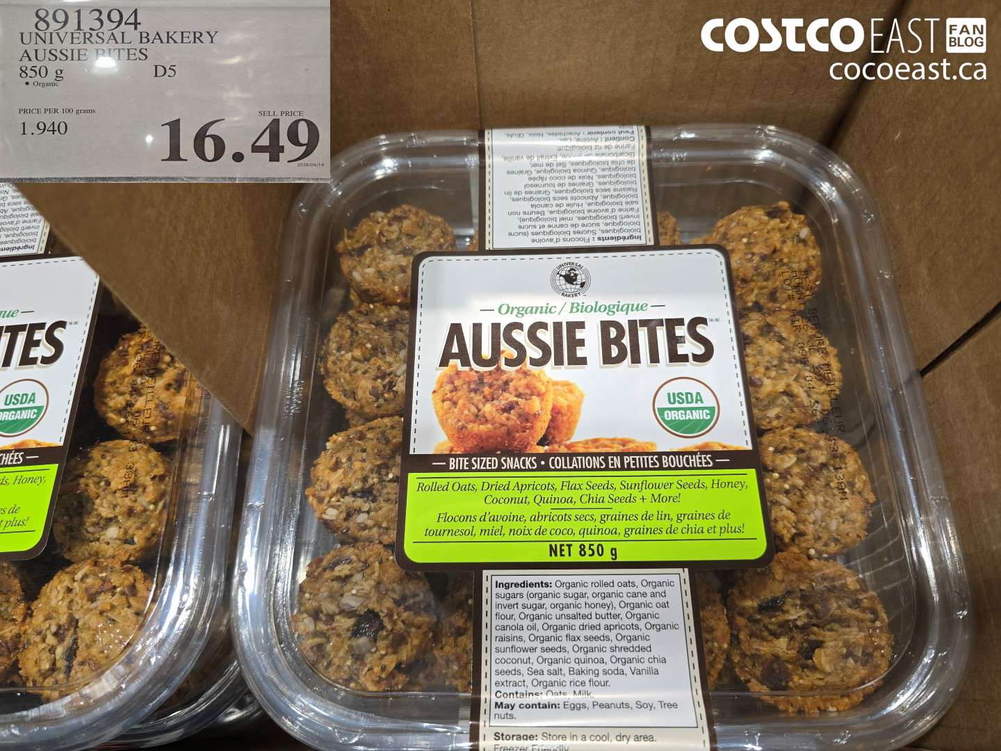 891394 UNIVERSAL BAKERY AUSSIE BITES 850 g $16.49