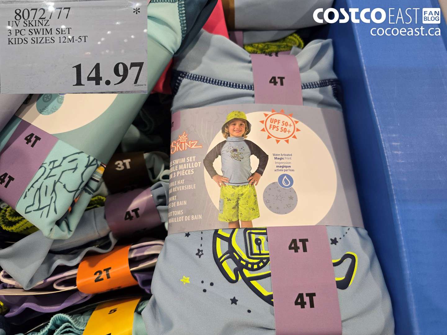 80727177 UV SKINZ 3 PC SWIM SET KIDS SIZES 12M-5T $14.97