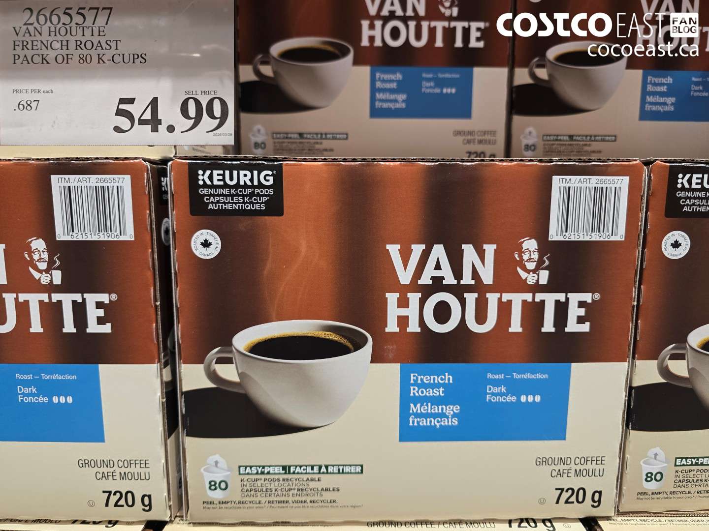 26655577 VAN HOUTTE FRENCH ROAST PACK OF 80 K-CUPS $54.99