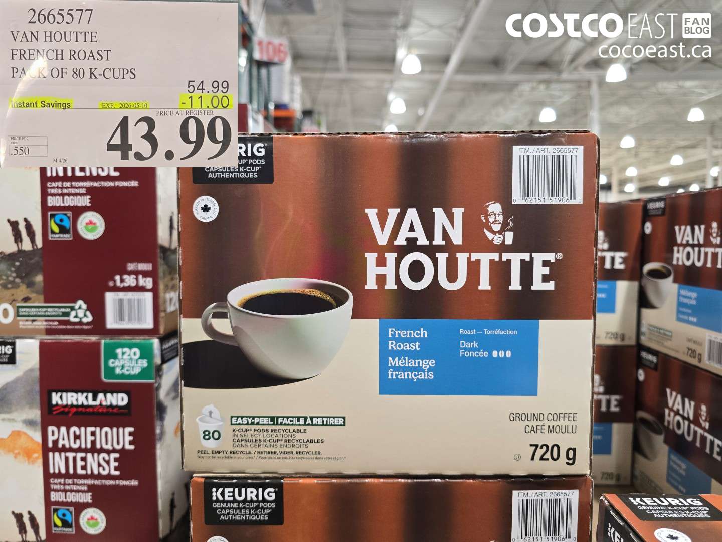 2665577 VAN HOUTTE FRENCH ROAST PACK OF 80 K-CUPS ($11.00 INSTANT SAVINGS EXPIRES ON 2026-05-10) $43.99
