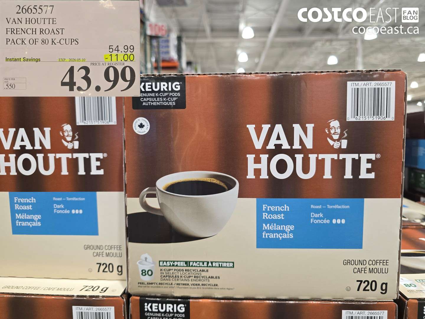 2666577 VAN HOUTTE FRENCH ROAST PACK OF 80 K-CUPS ($11.00 INSTANT SAVINGS EXPIRES ON 2026-05-10) $43.99