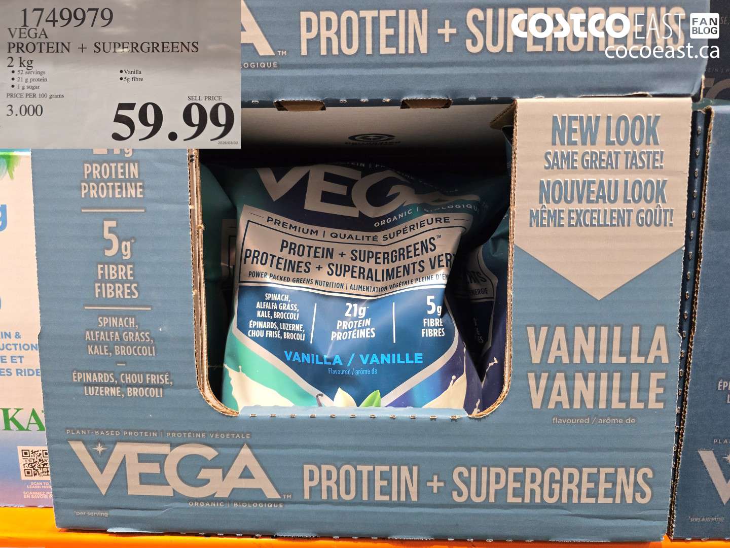 1749979 VEGA PROTEIN + SUPERGREENS 2 KG $59.99