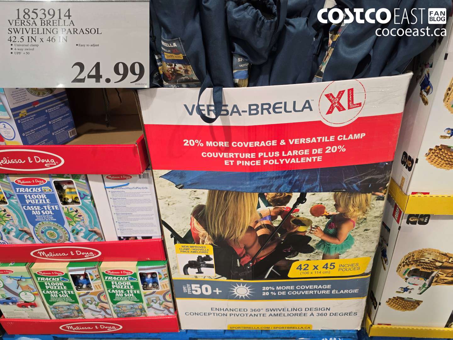 1853914 VERSA BRELLA SWIVELING PARASOL 42.5 IN X 46 IN $24.99