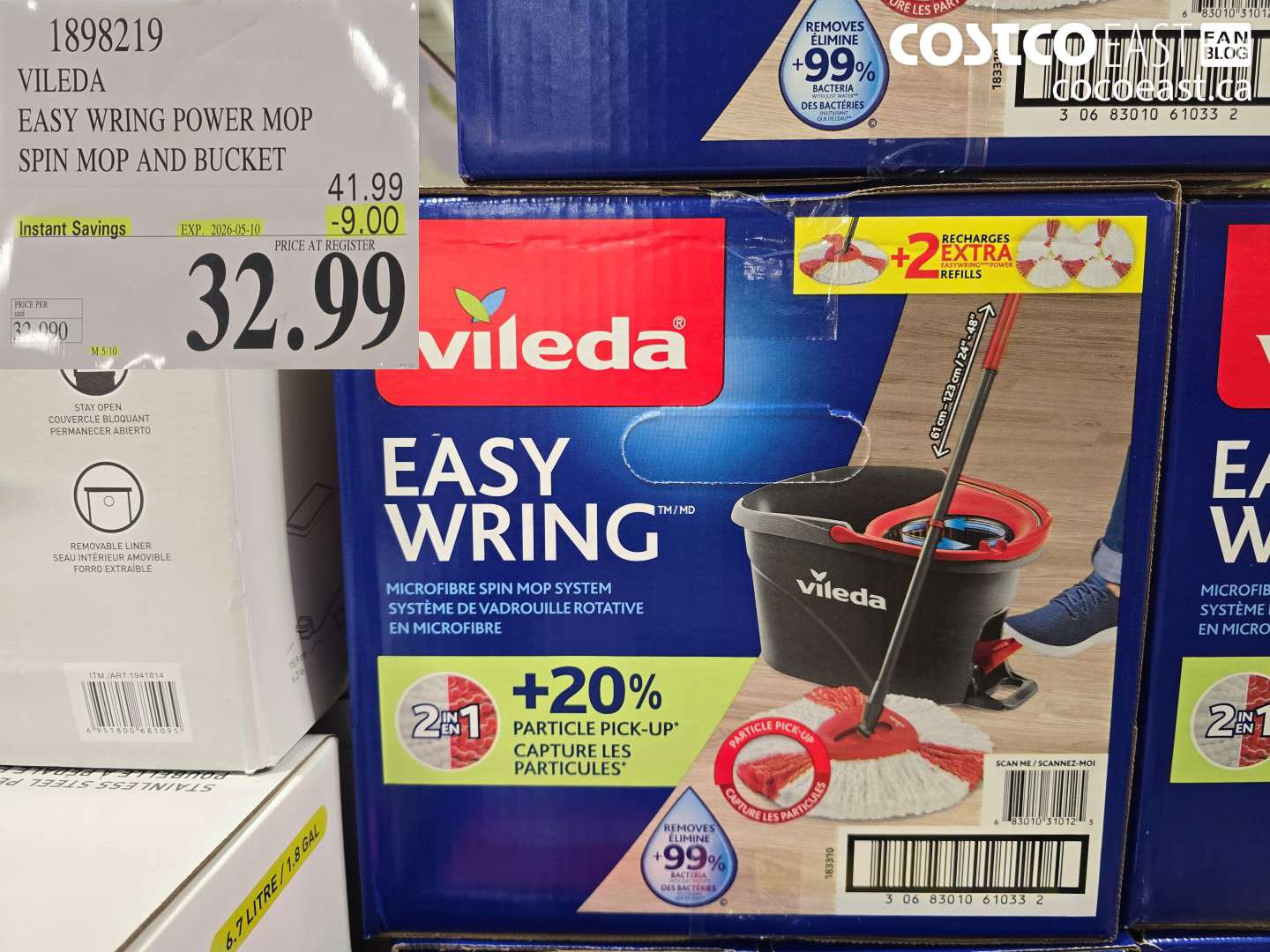 1898219 VILEDA EASY WRING POWER MOP SPIN MOP AND BUCKET ($9.00 INSTANT SAVINGS EXPIRES ON 2026-05-10) $32.99