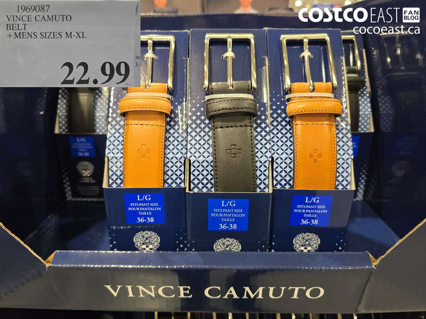 1969087 VINCE CAMUTO BELT + MENS SIZES M-XL $22.99