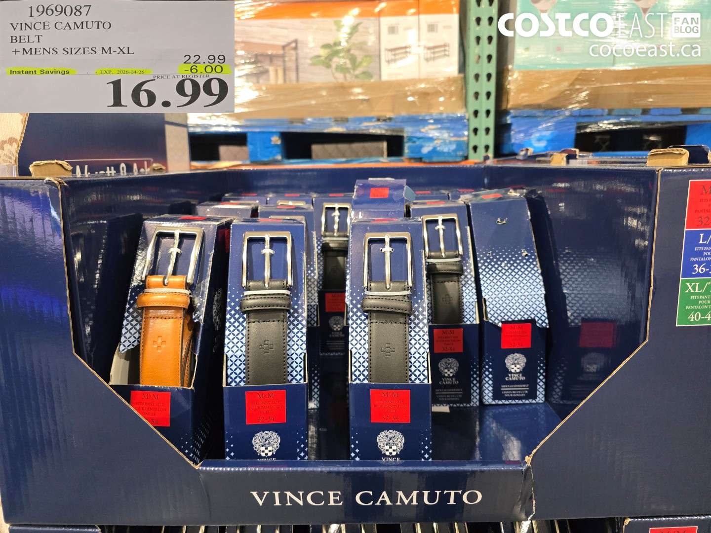 1969087 VINCE CAMUTO BELT + MENS SIZES M-XL ($6.00 INSTANT SAVINGS EXPIRES ON 2026-04-26) $16.99