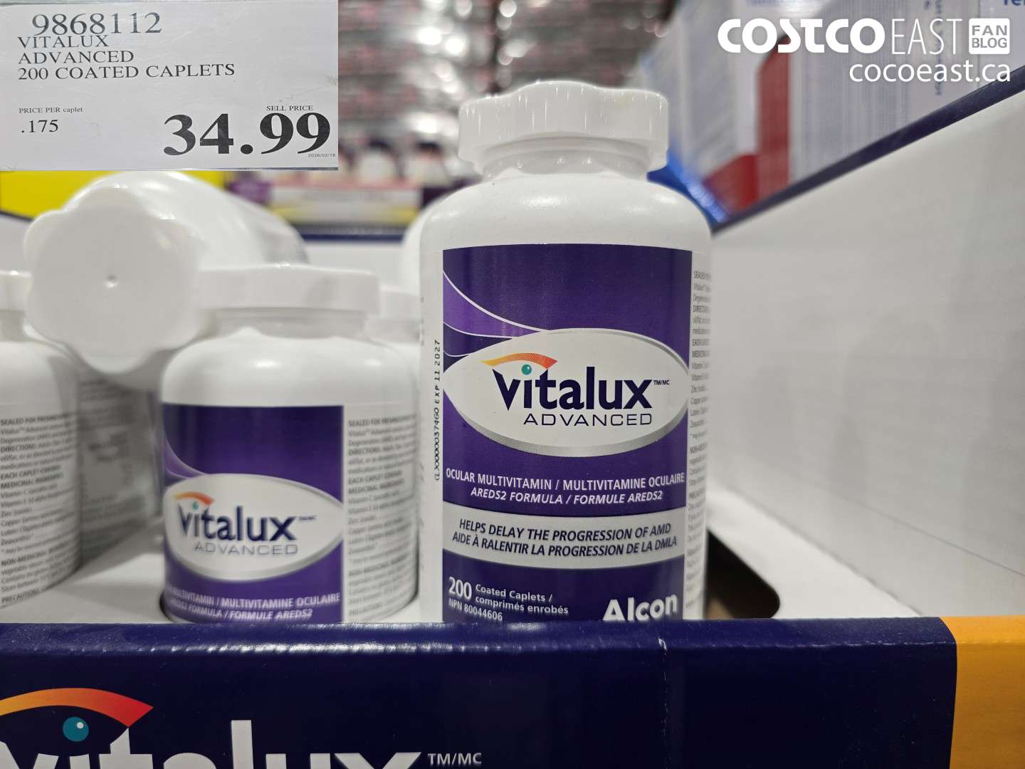 9868112 VITALUX ADVANCED 200 COATED CAPLETS $34.99