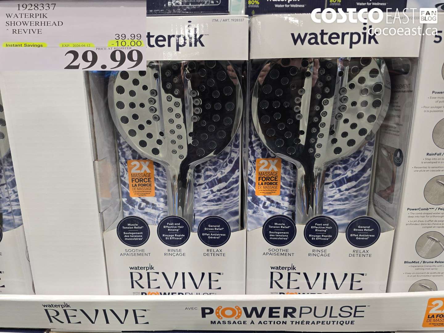 1928337 WATERPIK SHOWERHEAD REVIVE ($10.00 INSTANT SAVINGS EXPIRES ON 2026-04-12) $29.99