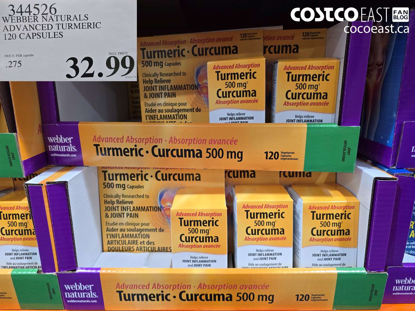 3444526 WEBBER NATURALS ADVANCED TURMERIC 120 CAPSULES $32.99