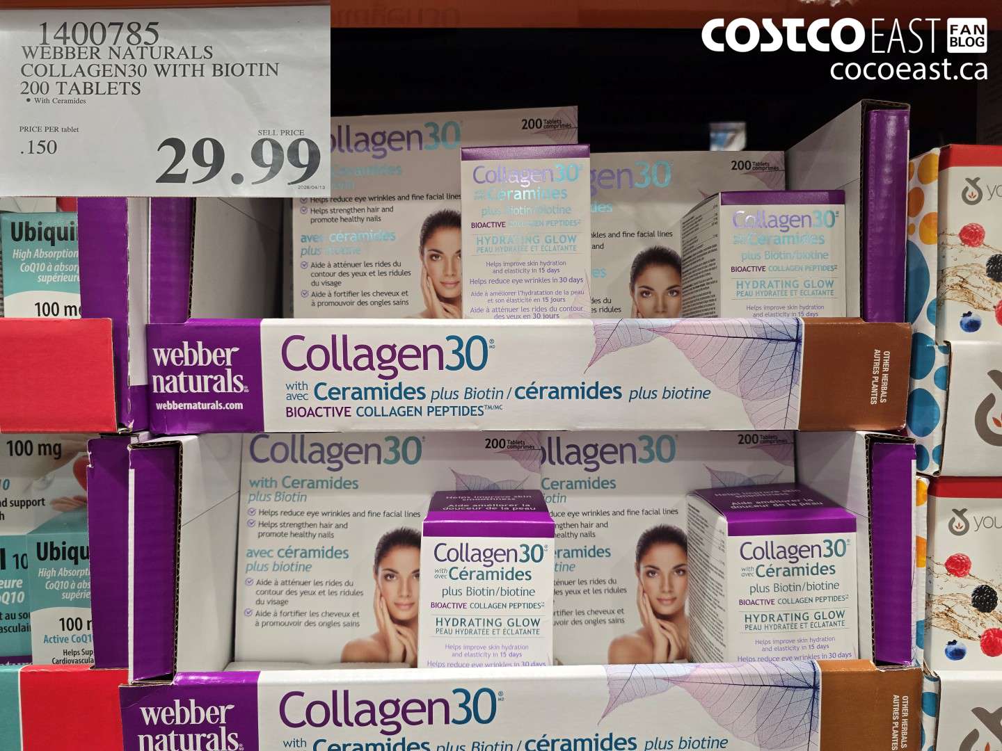 1400785 WEBBER NATURALS COLLAGEN30 WITH BIOTIN 200 TABLETS $29.99