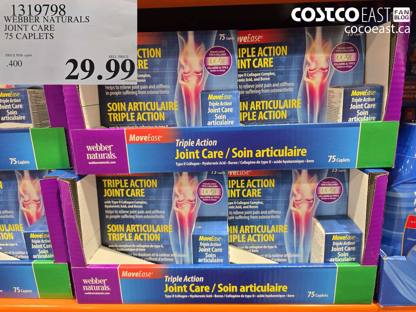 1319798 WEBBER NATURALS JOINT CARE 75 CAPLETS $29.99