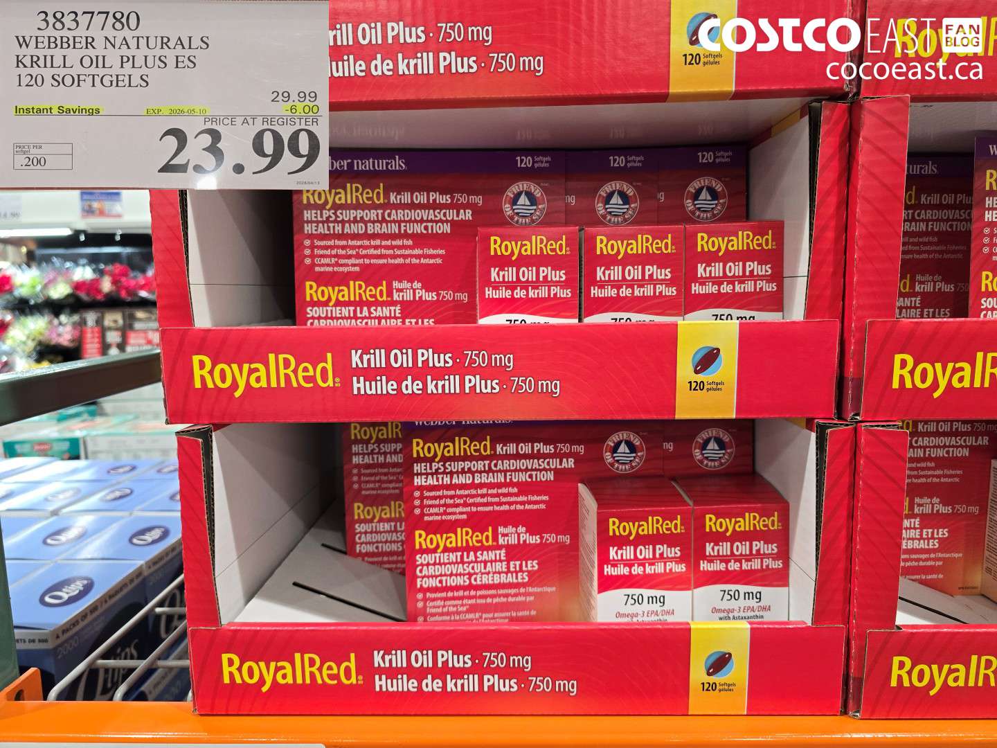 3837780 WEBBER NATURALS KRILL OIL PLUS ES 120 SOFTGELS ($6.00 INSTANT SAVINGS EXPIRES ON 2026-05-10) $23.99