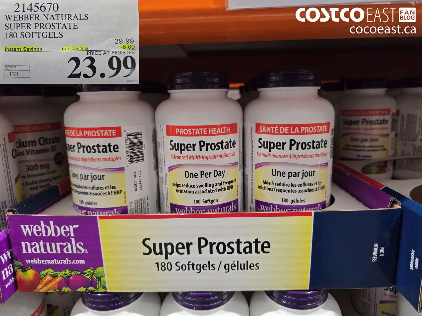 2145670 WEBBER NATURALS SUPER PROSTATE 180 SOFTGELS ($6.00 INSTANT SAVINGS EXPIRES ON 2026-05-10) $23.99