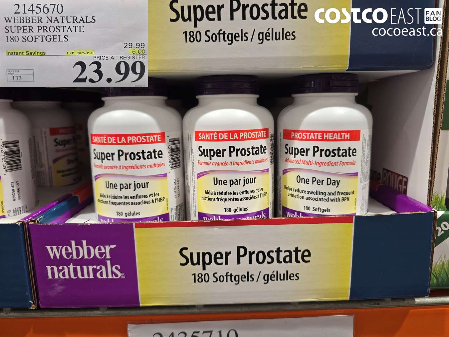 2145670 WEBBER NATURALS SUPER PROSTATE 180 SOFTGELS ($6.00 INSTANT SAVINGS EXPIRES ON 2026-05-10) $23.99