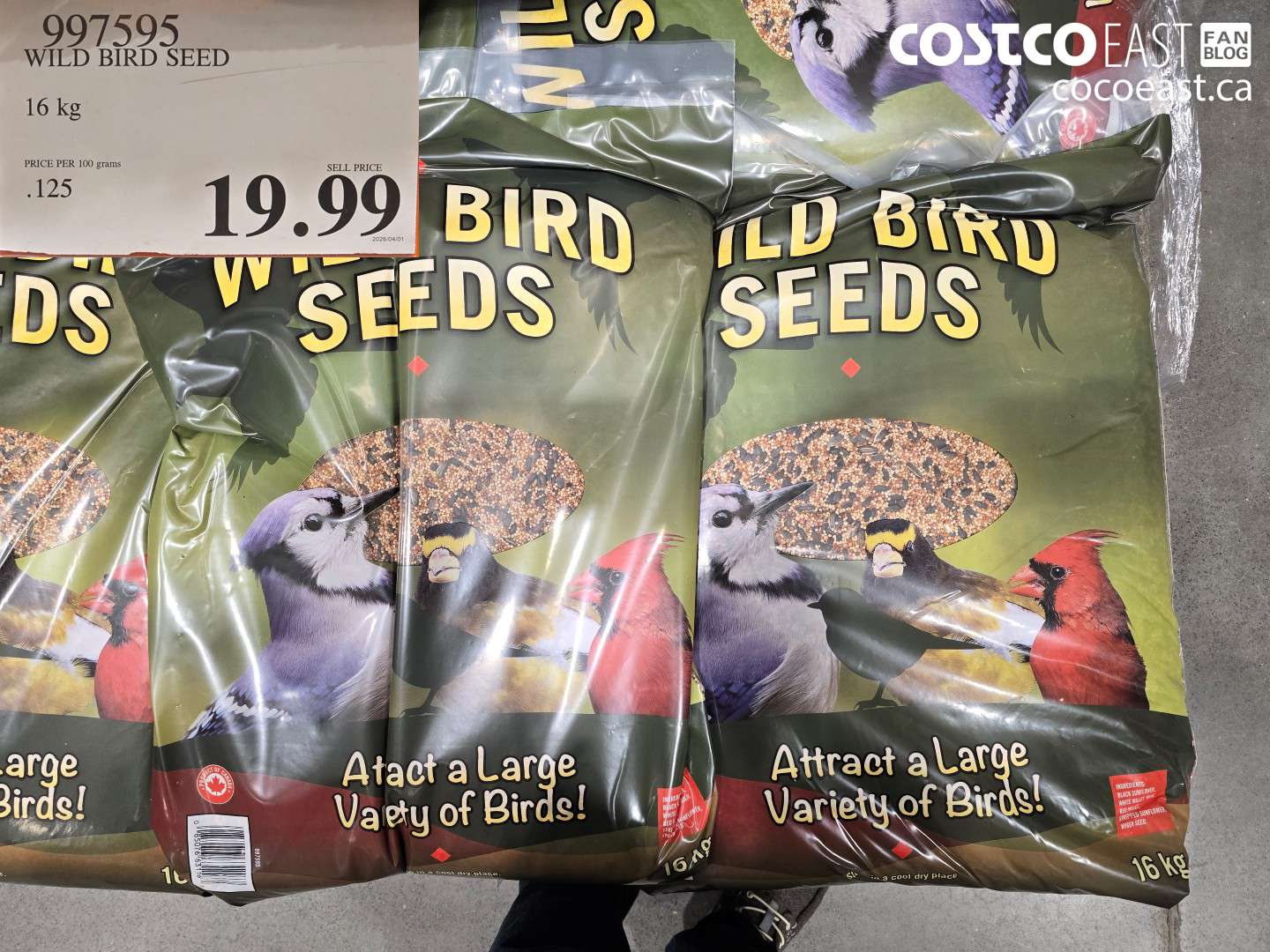 997595 WILD BIRD SEED 16 KG $19.99