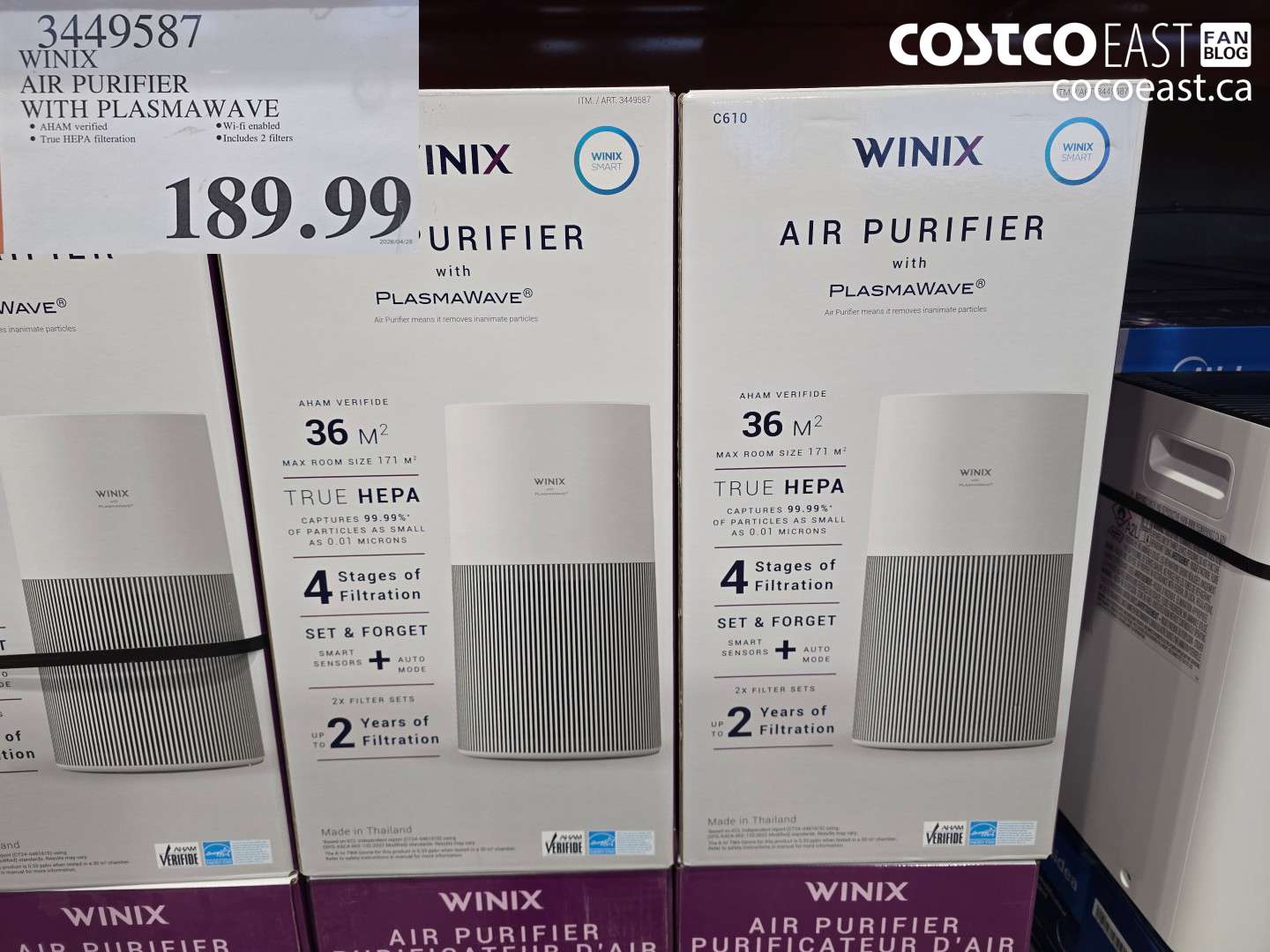 3449587 WINIX AIR PURIFIER WITH PLASMAWAVE $189.99