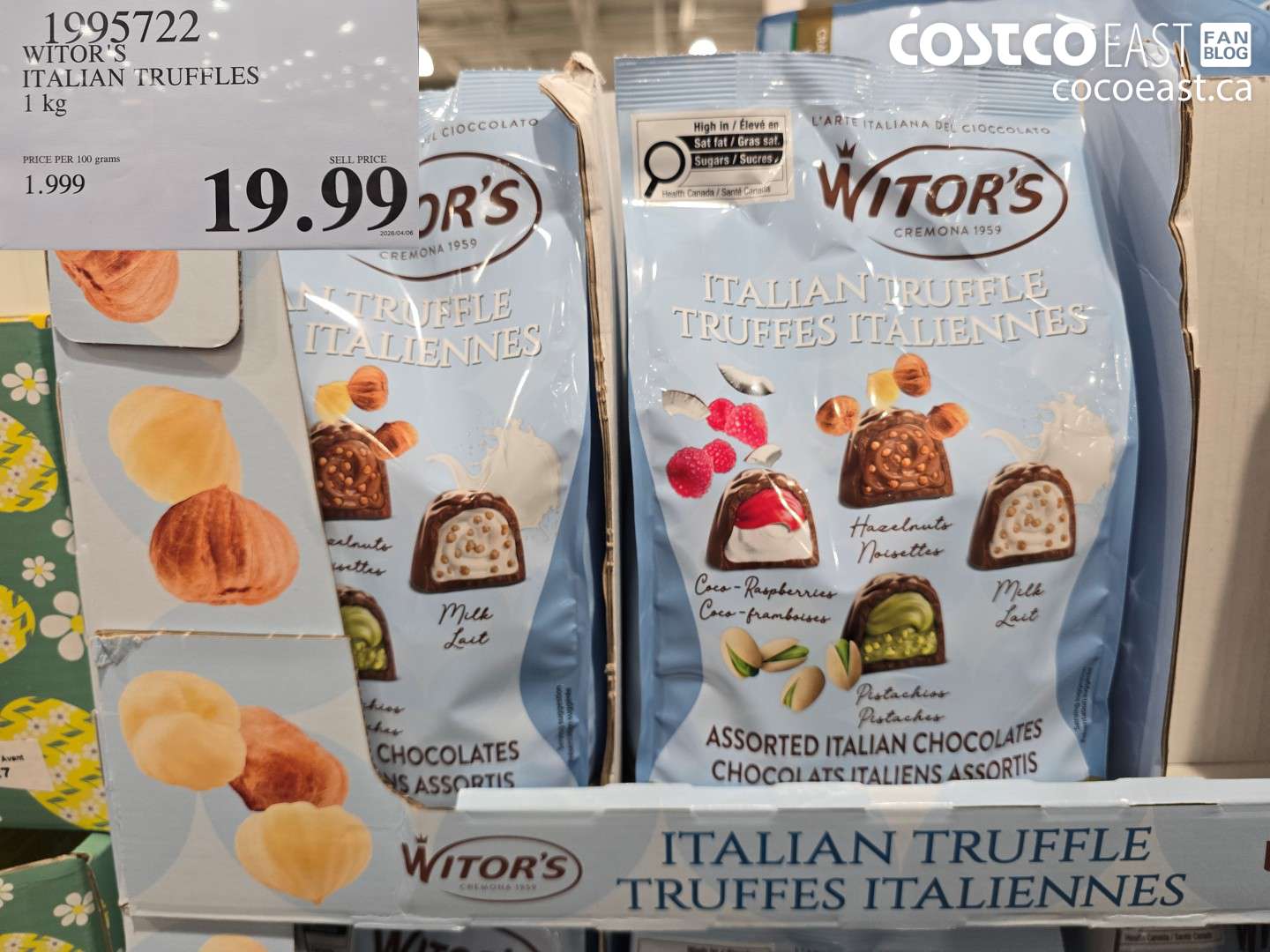 1995722 WITOR'S ITALIAN TRUFFLES 1 KG $19.99
