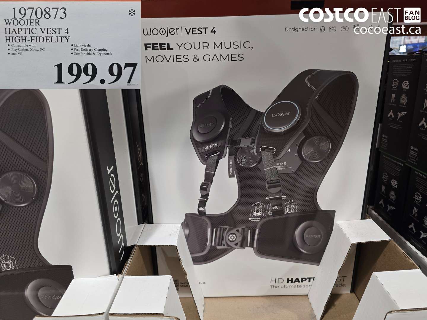 1970873 WOOJER HAPTIC VEST 4 HIGH-FIDELITY $199.97