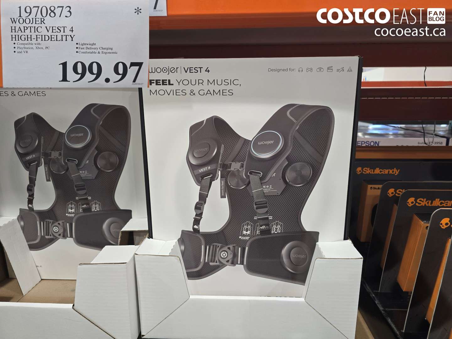 1970873 WOOJER HAPTIC VEST 4 HIGH-FIDELITY $199.97