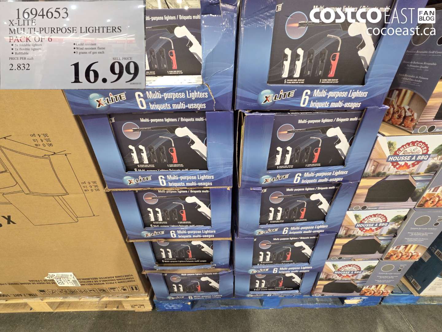 1694653 X-LITE MULTI-PURPOSE LIGHTERS PACK OF 6 $16.99