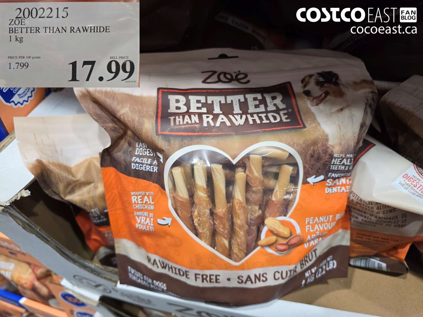 2002215 ZOE BETTER THAN RAWHIDE 1 KG $17.99