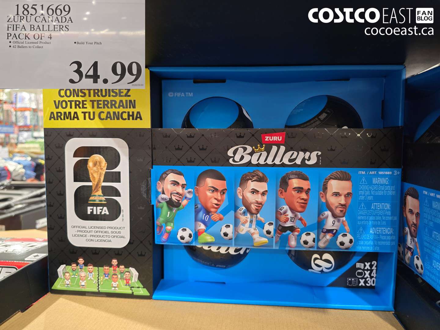 1851669 ZURU CANADA FIFA BALLERS PACK OF 4 $34.99