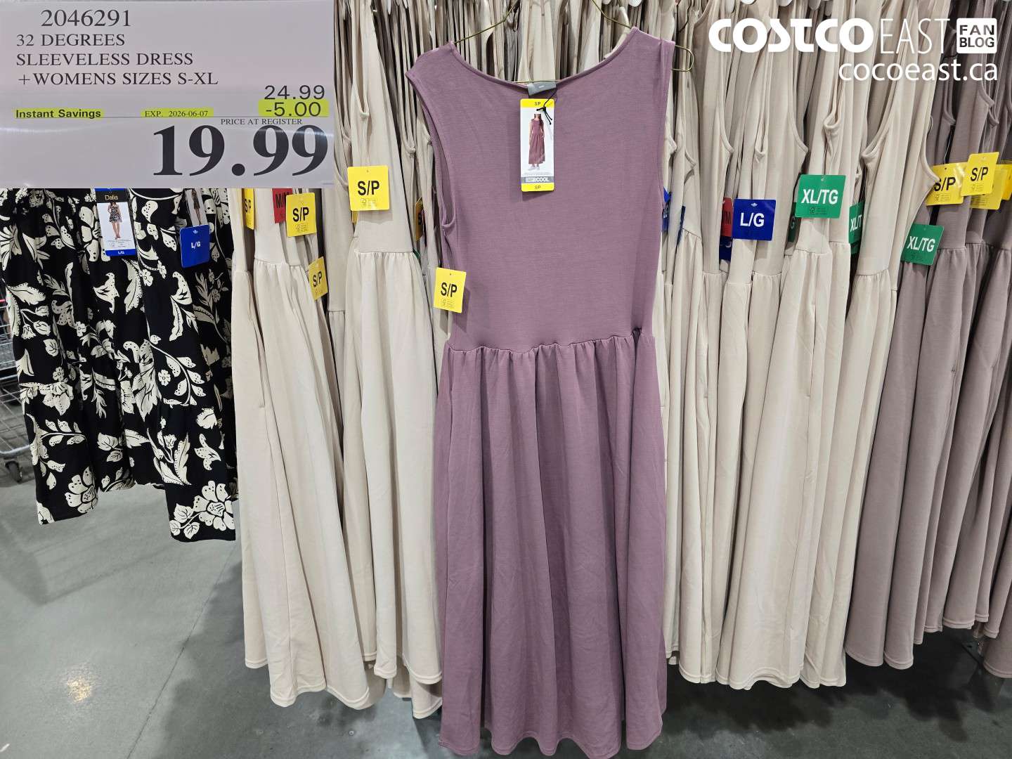 2046291 32 DEGREES SLEEVELESS DRESS + WOMENS SIZES S-XL ($5.00 INSTANT SAVINGS EXPIRES ON 2026-06-07) $19.99