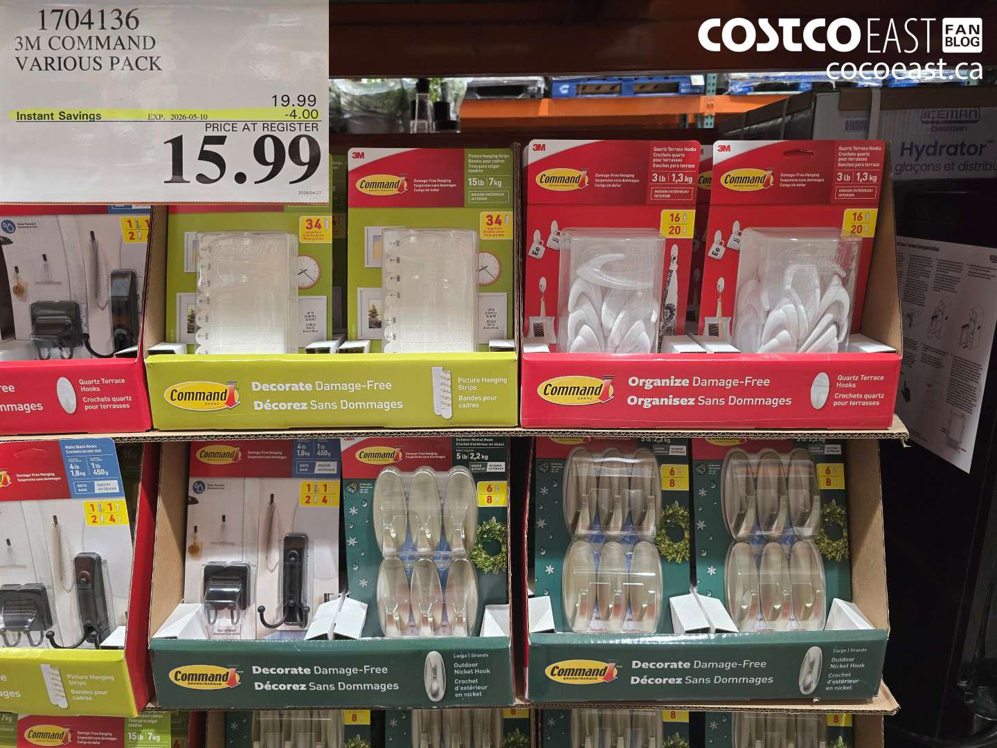 1704136 3M COMMAND VARIOUS PACK ($4.00 INSTANT SAVINGS EXPIRES ON 2026-05-10) $15.99
