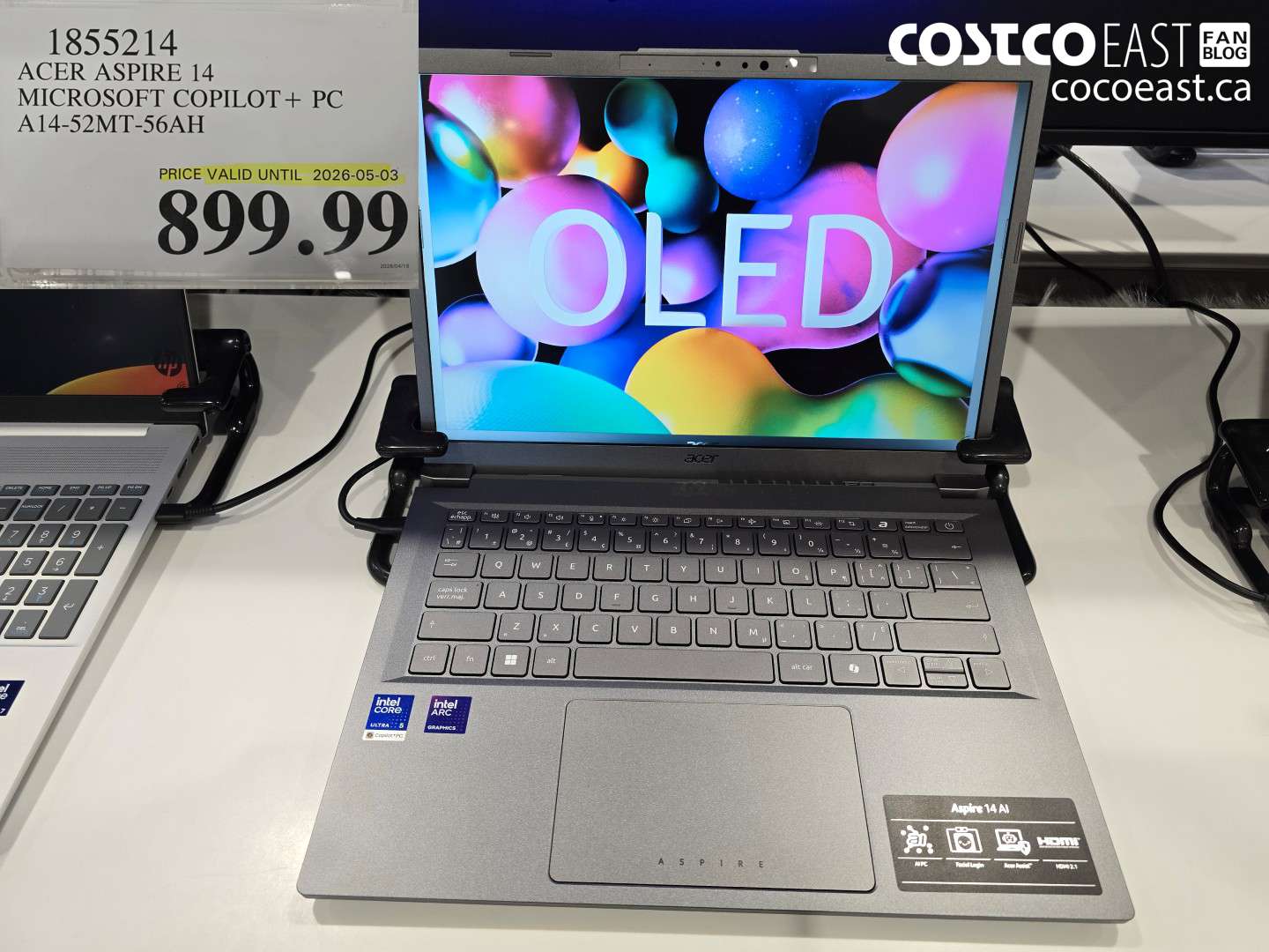 1855214 ACER ASPIRE 14 MICROSOFT COPILOT + PC A14-52MT-56AH $899.99