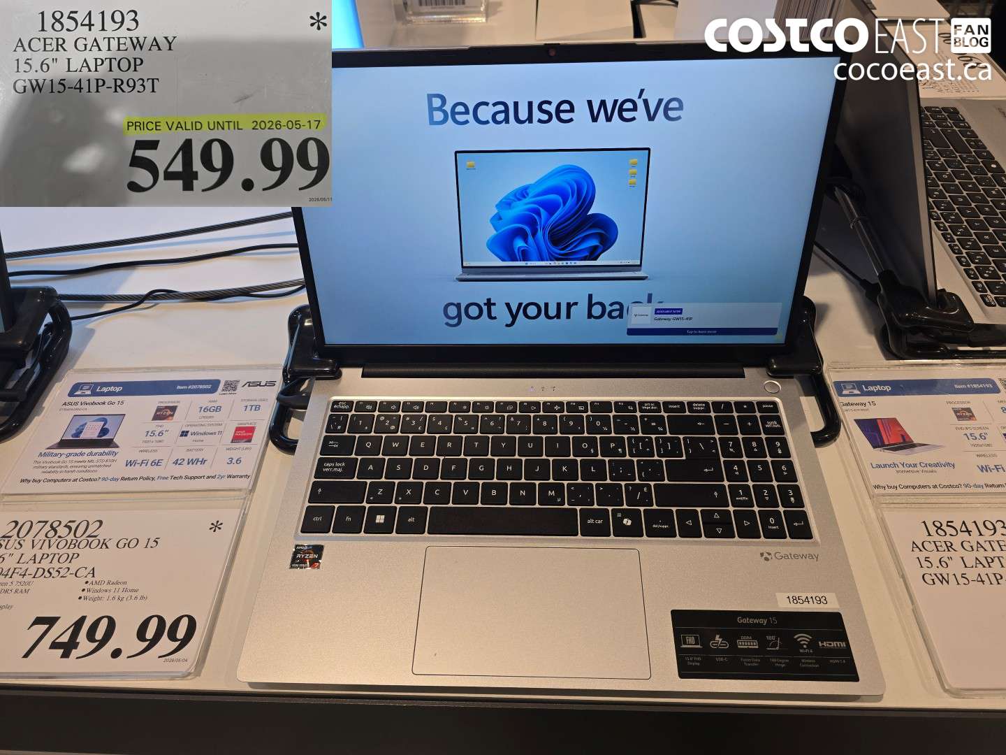 1854193 ACER GATEWAY 15.6