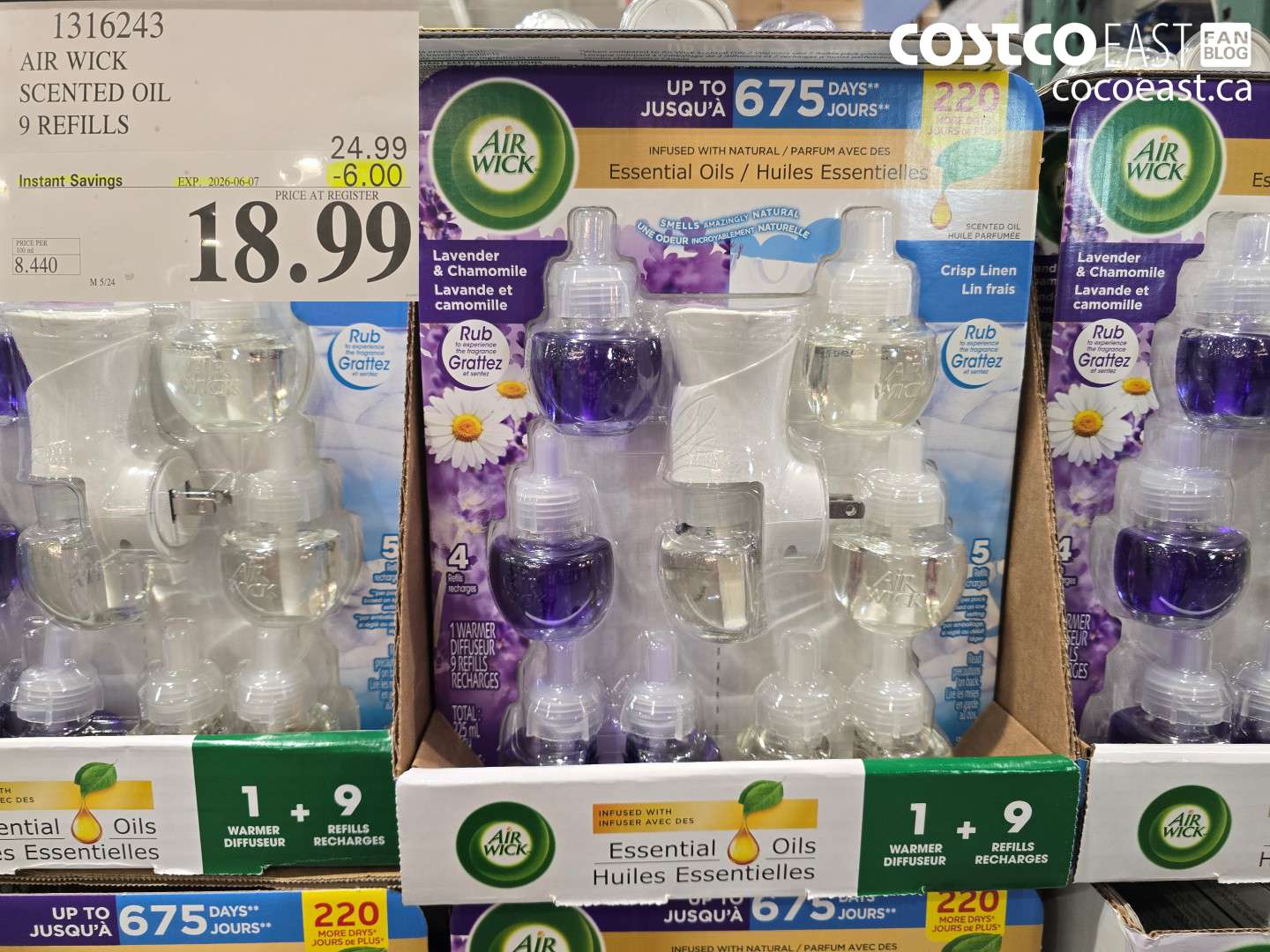 1316243 AIR WICK SCENTED OIL 9 REFILLS ($6.00 INSTANT SAVINGS EXPIRES ON 2026-06-07) $18.99