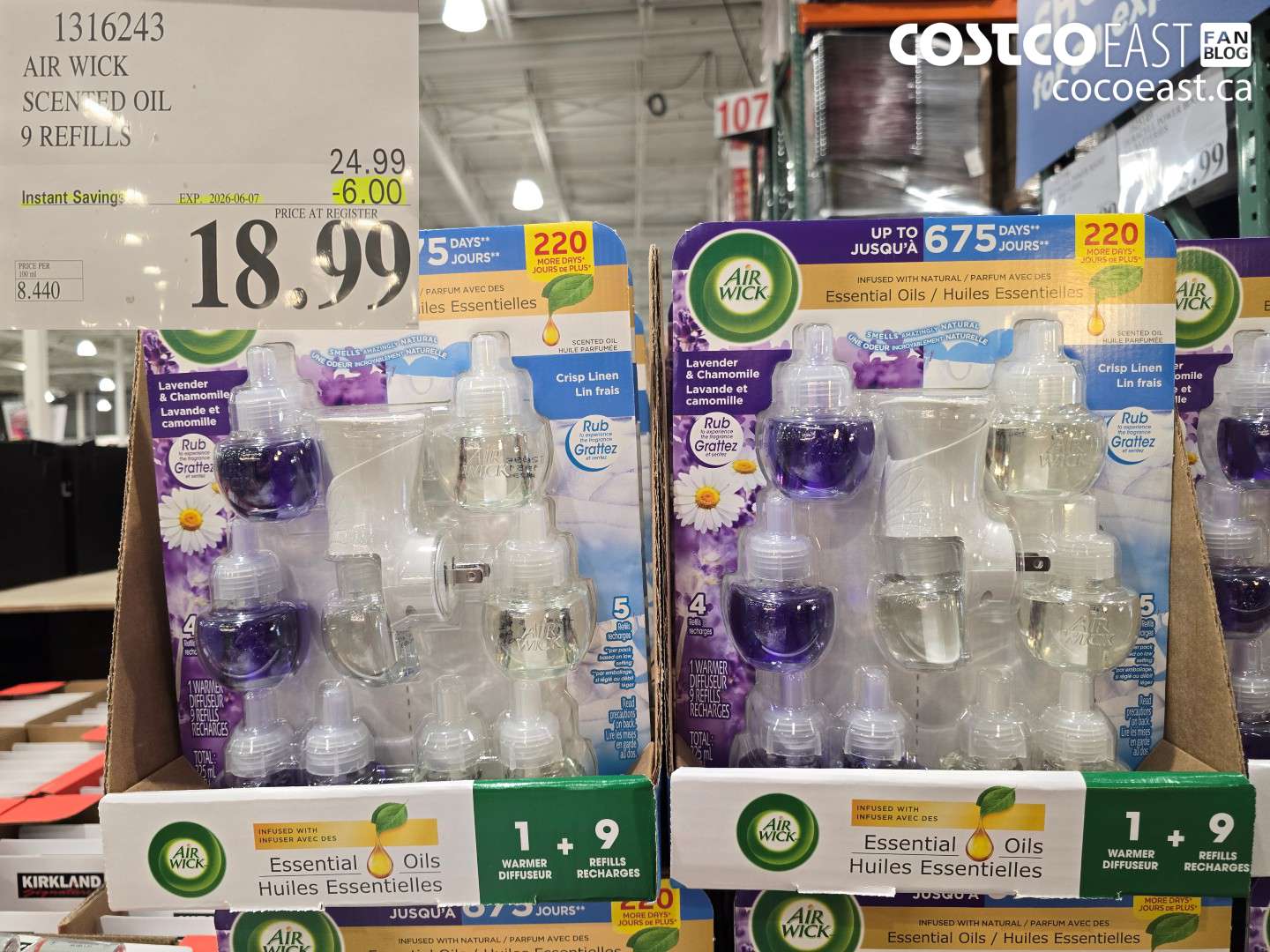 1316243 AIR WICK SCENTED OIL 9 REFILLS ($6.00 INSTANT SAVINGS EXPIRES ON 2026-06-07) $18.99